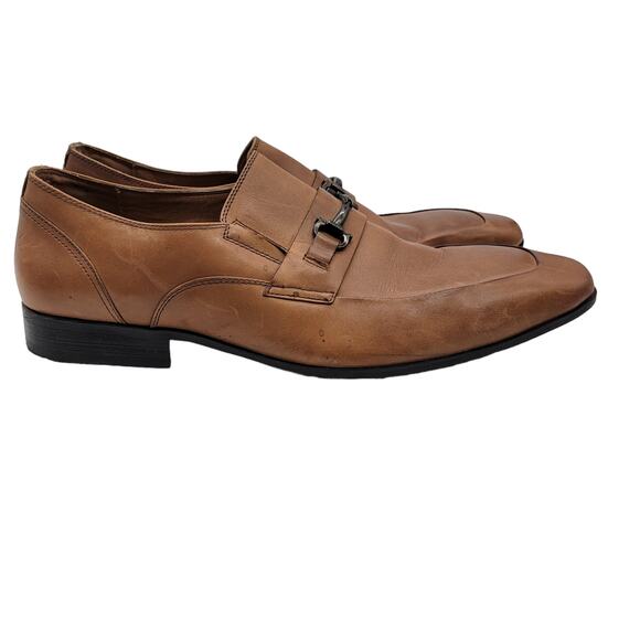 STEVE MADDEN Size 13 Brown Leather Slip On "Mendal" Square Toe Horse Bit Loafer - Picture 9 of 14